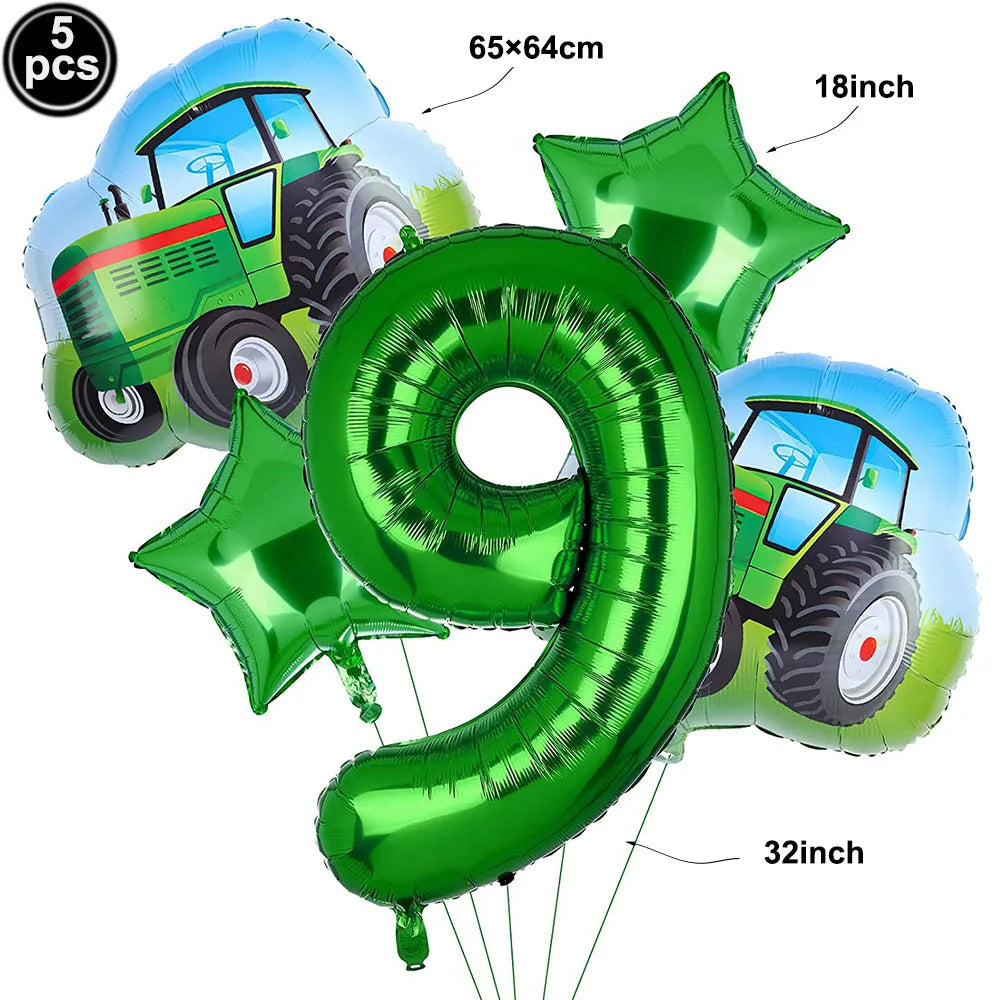 Tractor Party Paper Plates Cups Napkins Banner Tractor Birthday Party Supplies Tractor Themed Party Decor for Party Farm Party - Big Tim's Magic Emporium