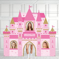 Pink Castle Party Photo Booth Props Princess Photograph Backdrop Pink Royal Castle Birthday Party Supplies Princess Themed Decor - Big Tim's Magic Emporium