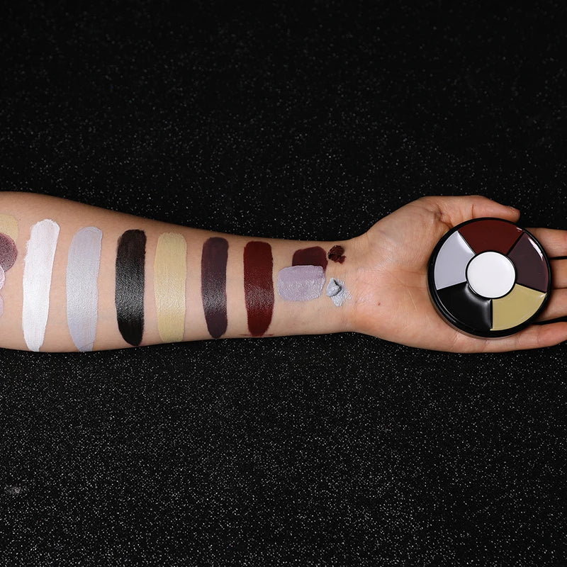6 Colors Water-soluble Face Body Paint Palette Non-toxic Safe Tattoo Painting Face Painting Halloween Cosplay Makeup Props