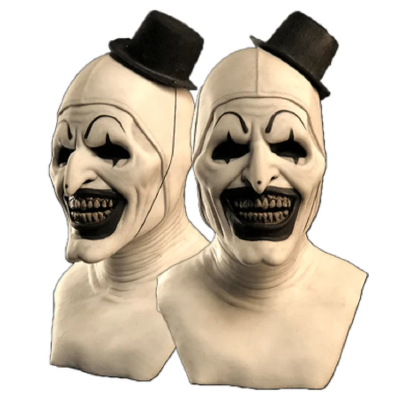Art The Clown Cosplay Movie Terrifier 2 Art The Clown Cosplay Costume Jumpsuit Mask Halloween Costumes Mask for Men Women - Big Tim's Magic Emporium