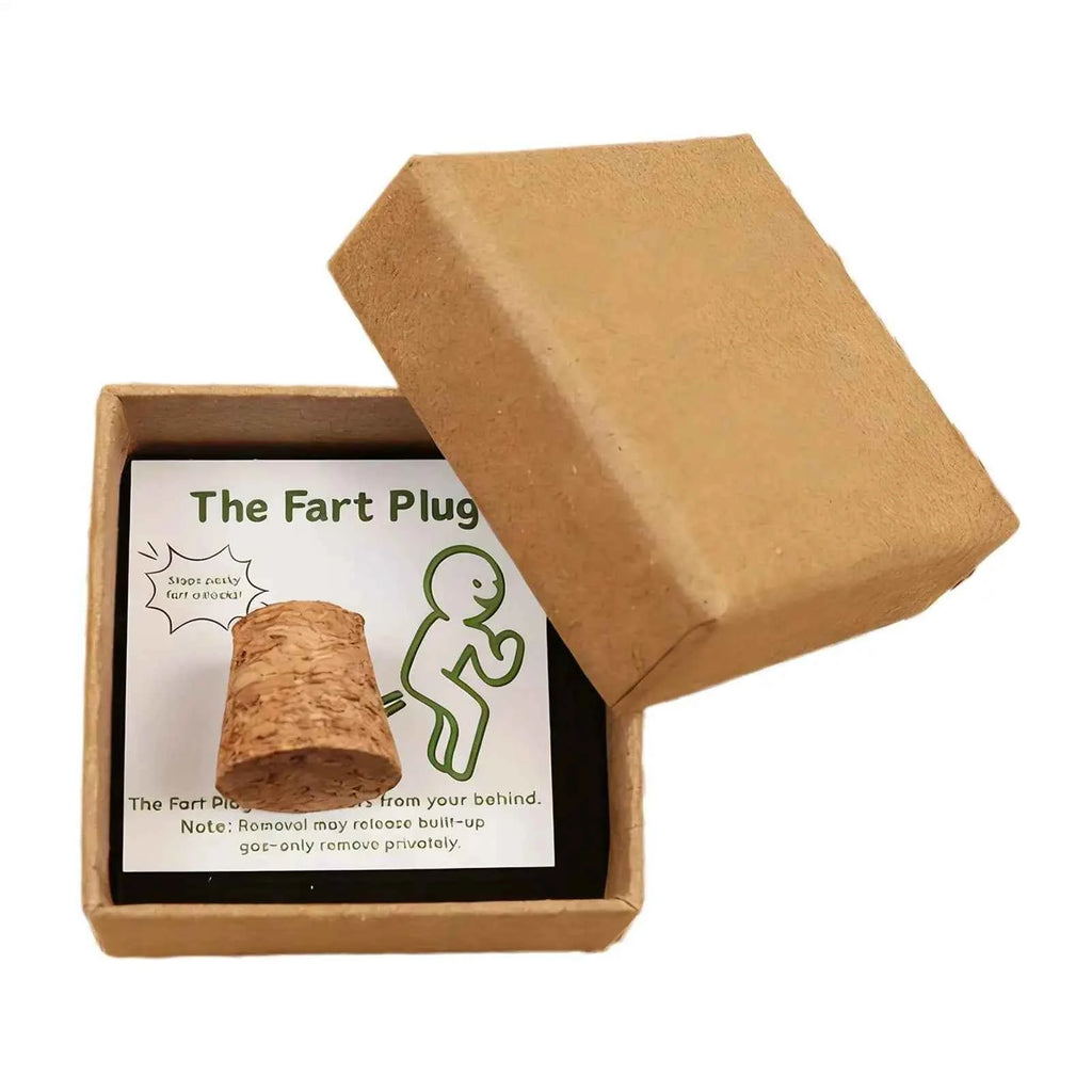 Prank Stuff Hilarious Fart Plug Toys with Card Prank Toys with Storage Box Cartoon-Designed with Humorous Quotes and Jokes