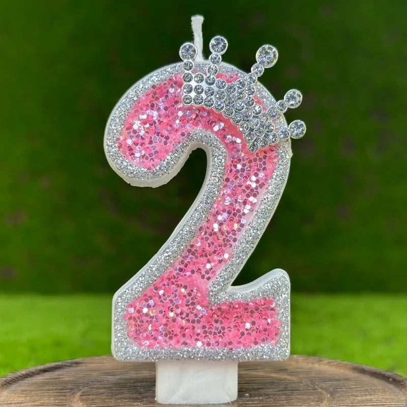 Cake Party Decoration DIY Birthday, Crown Creative Digital Birthday Candles
