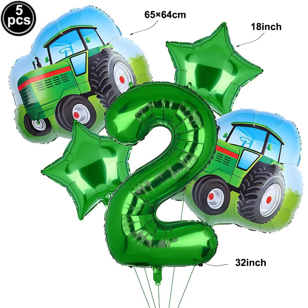 Tractor Party Paper Plates Cups Napkins Banner Tractor Birthday Party Supplies Tractor Themed Party Decor for Party Farm Party - Big Tim's Magic Emporium