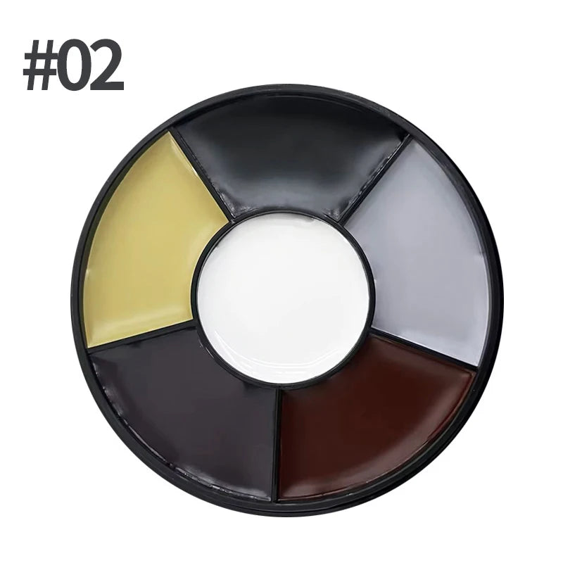6 Colors Water-soluble Face Body Paint Palette Non-toxic Safe Tattoo Painting Face Painting Halloween Cosplay Makeup Props