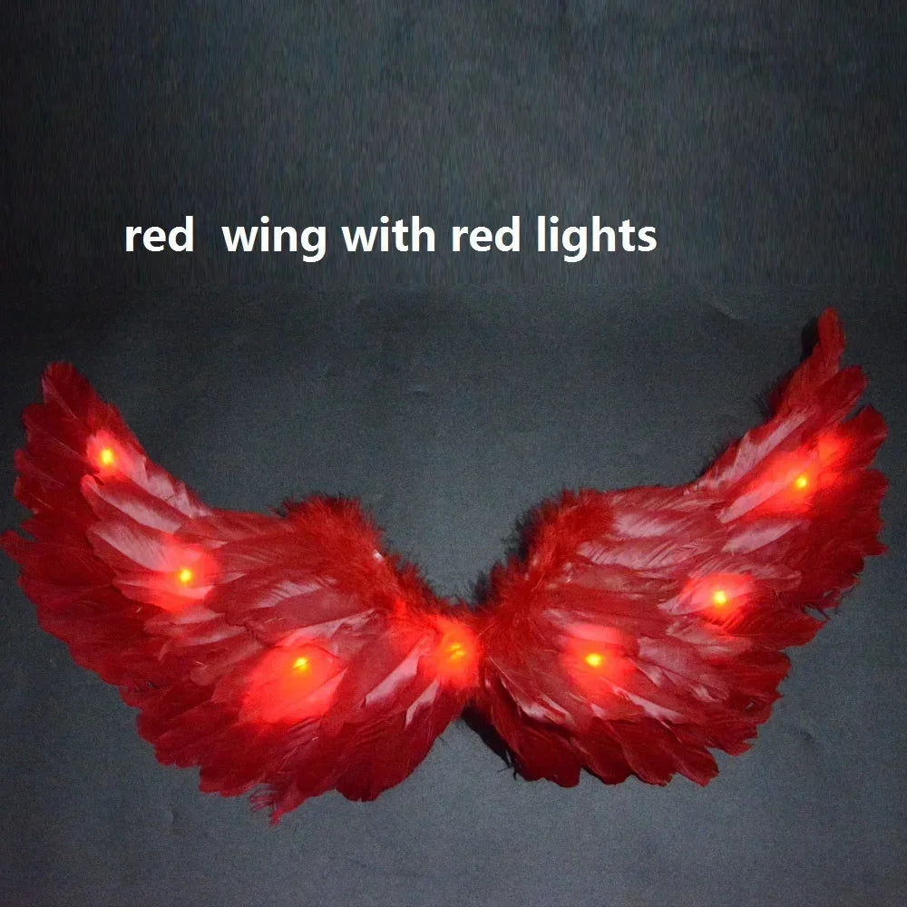 Party Glow LED Angel Feather Wing with Luminous Light Up Effect for Costume Birthday, Wedding and Christmas - Big Tim's Magic Emporium