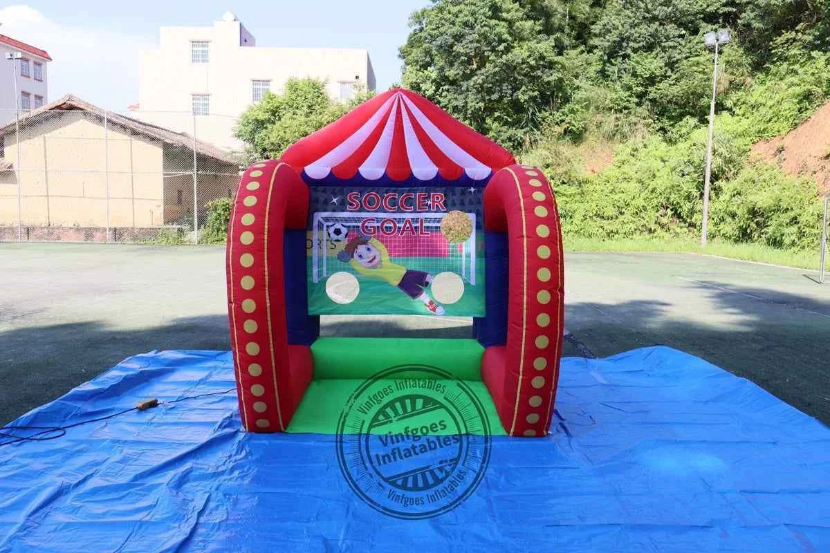 Free air shipping 5 in 1 Inflatable Carnival Bundle Games Soccer Dart Knock Down Ring Ross Game For Kids And Adults Party Game