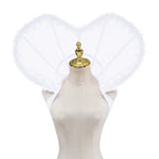 Heart-Shaped Standing Lace Medici Collar Gothic Queen Elizabeth Boned Neckpiece