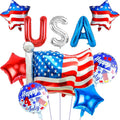 American Flag Balloons Set Independence Day Foil Balloons For USA Theme Party Decoration 4th Of July Patriotic Balloons