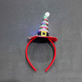 10pcs Light Up Christmas Deer Antlers Snowflakes Headband Hair Bands Party Performance Props Adult Children  Glow Party Supplies
