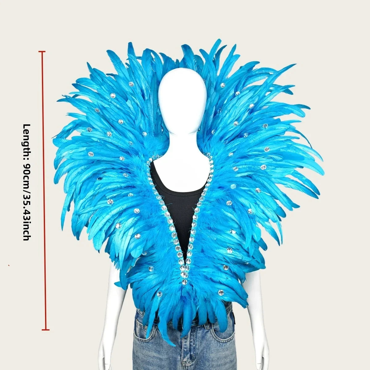 Carnival Graduation Ball Feather Shawl Scarf Stage Performance Prop