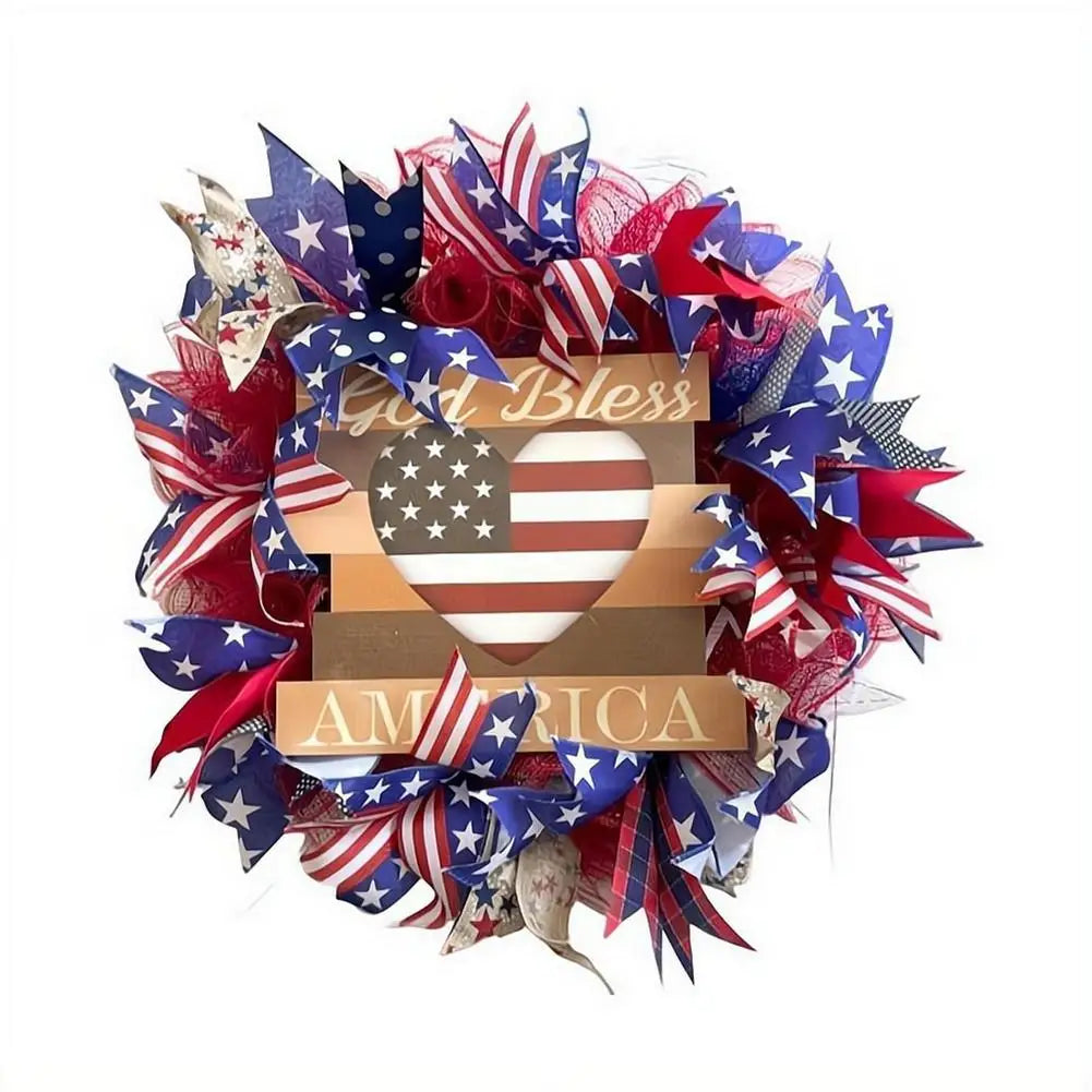 Anniversary Garland Independence Day Decor July 4Th Indoor Outdoor Door Wall Decoration Festival Home Hanging Gifts Ornament