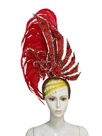 The Stardust Empress Dionysia – White Feather Carnival & Masque Ball Headdress