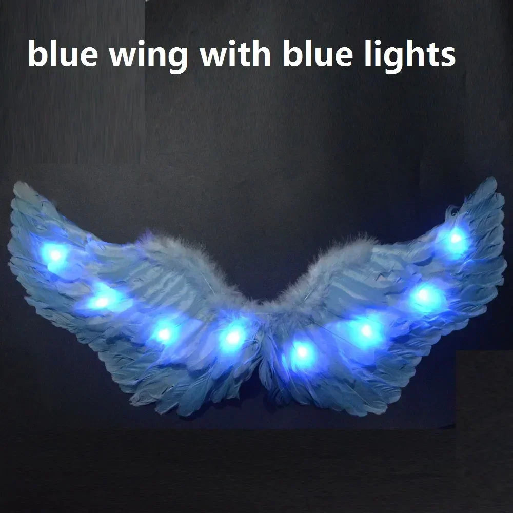 Party Glow LED Angel Feather Wing with Luminous Light Up Effect for Costume Birthday, Wedding and Christmas - Big Tim's Magic Emporium