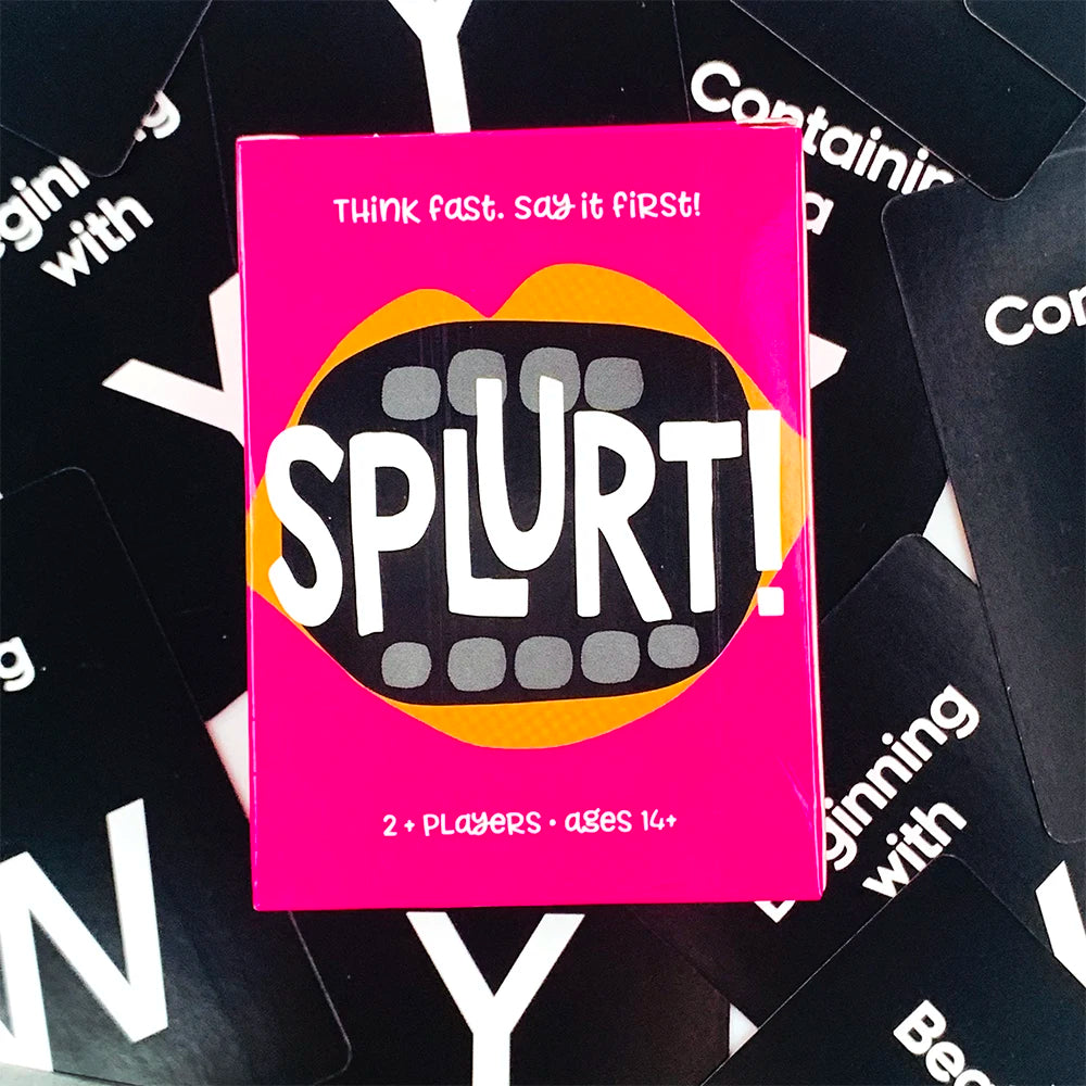 Splurt! Think Fast Say It First! Portable Party Card Travel Game Pink Board Game Birthday Gifts Family Gathering Game Cards - Big Tim's Magic Emporium