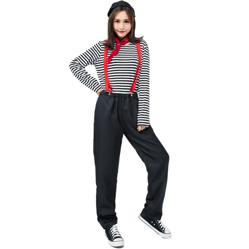 Mime Actors, Couples, Clown Costumes, Men and Women's Game Costumes, Japanese Halloween Comical Performance Costumes, JUPAOPAO - Big Tim's Magic Emporium