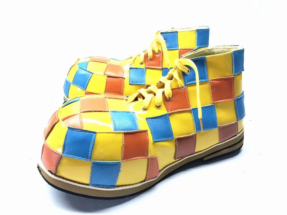 34cm Round Toe Big Clown Boots For Adults Halloween Cosplay Club Joker Shoes Coloful Funny Festival Party Favors - Big Tim's Magic Emporium