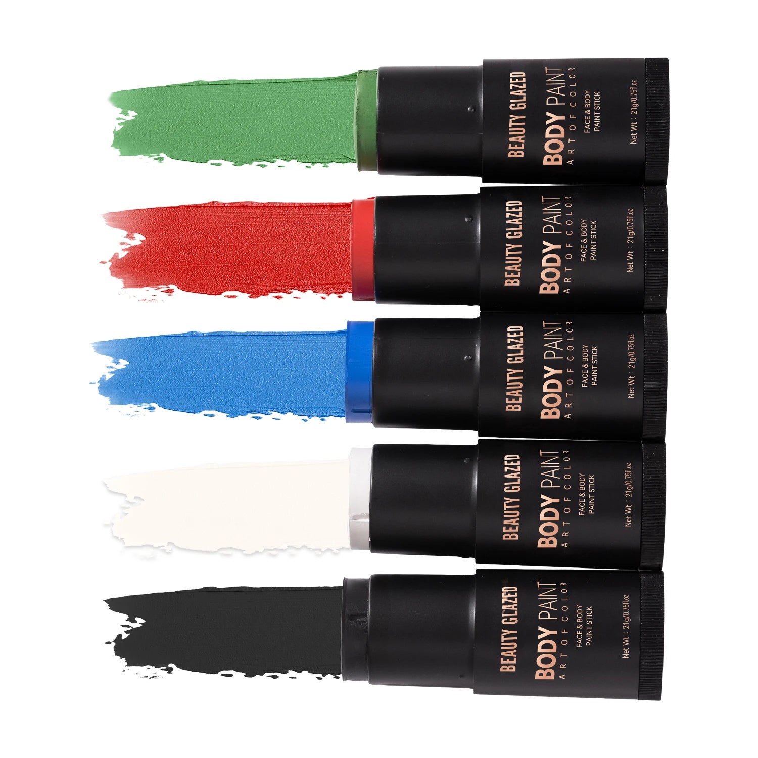 5 Colors Face &Body Paint, Non-Toxic,Professional Painting Kit For Party, Cosplay,Safe For Sensitive Skin,Mardi Gras Makeup