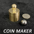 Coin Maker (Brass) Magic Tricks Steel Ball to Coins Appearing Magia Magician Close Up Illusions Gimmicks Props Mentalism Magica - Big Tim's Magic Emporium