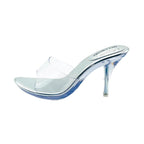 The Stardust Mirage Stiletto Mule – Clear Pointed-Toe Illusion Heel