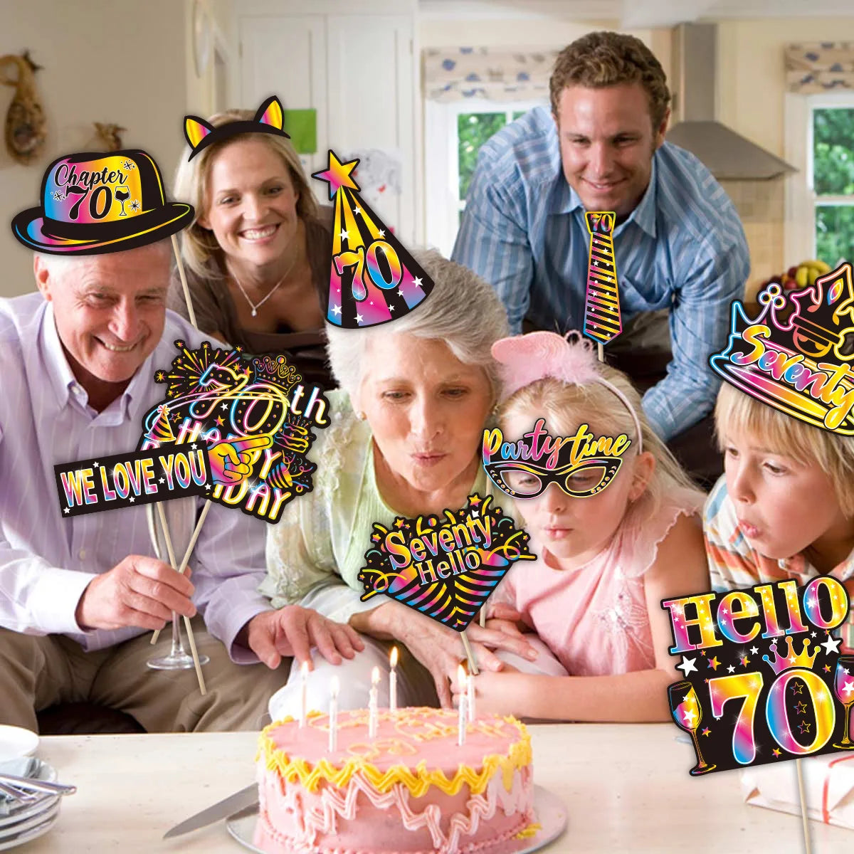 Birthday Party Decoration Photo Props 30 40 50 Birthday Party Glasses Decoration