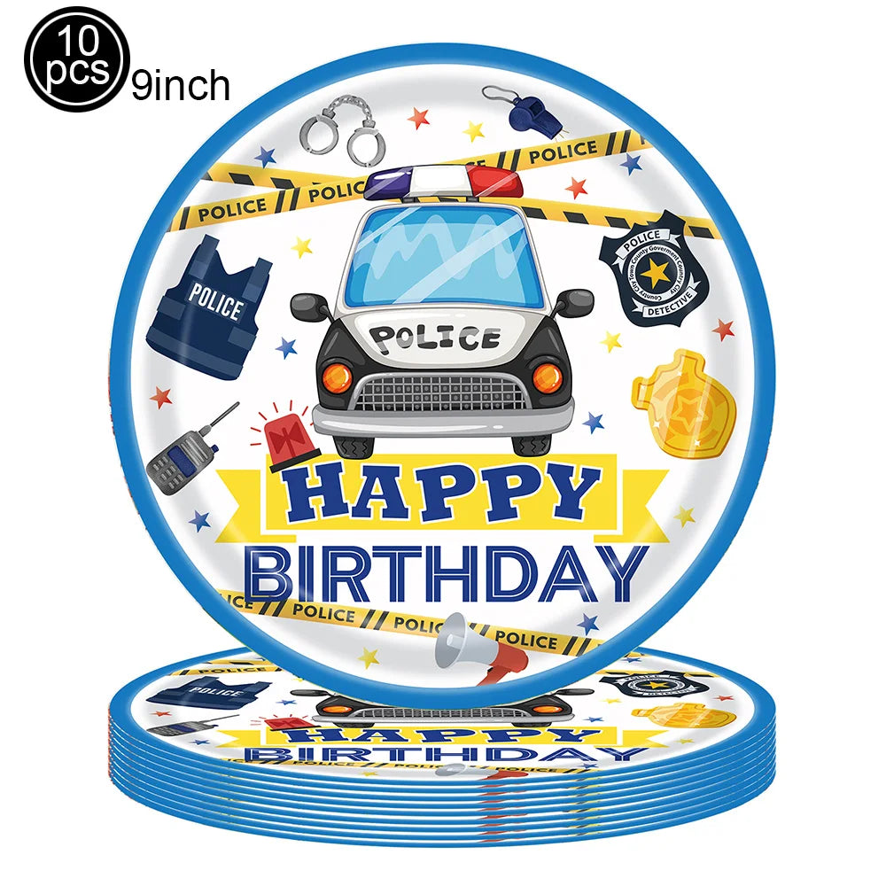 Police Party Foil Balloons Children Gifts Boys Birthday Balloons Police Party Supplies Birthday Party Police Themed Party Decors - Big Tim's Magic Emporium