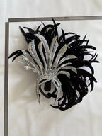 The Stardust Shadow Monarch – Premium Black Feathered Samba & Carnival Crown