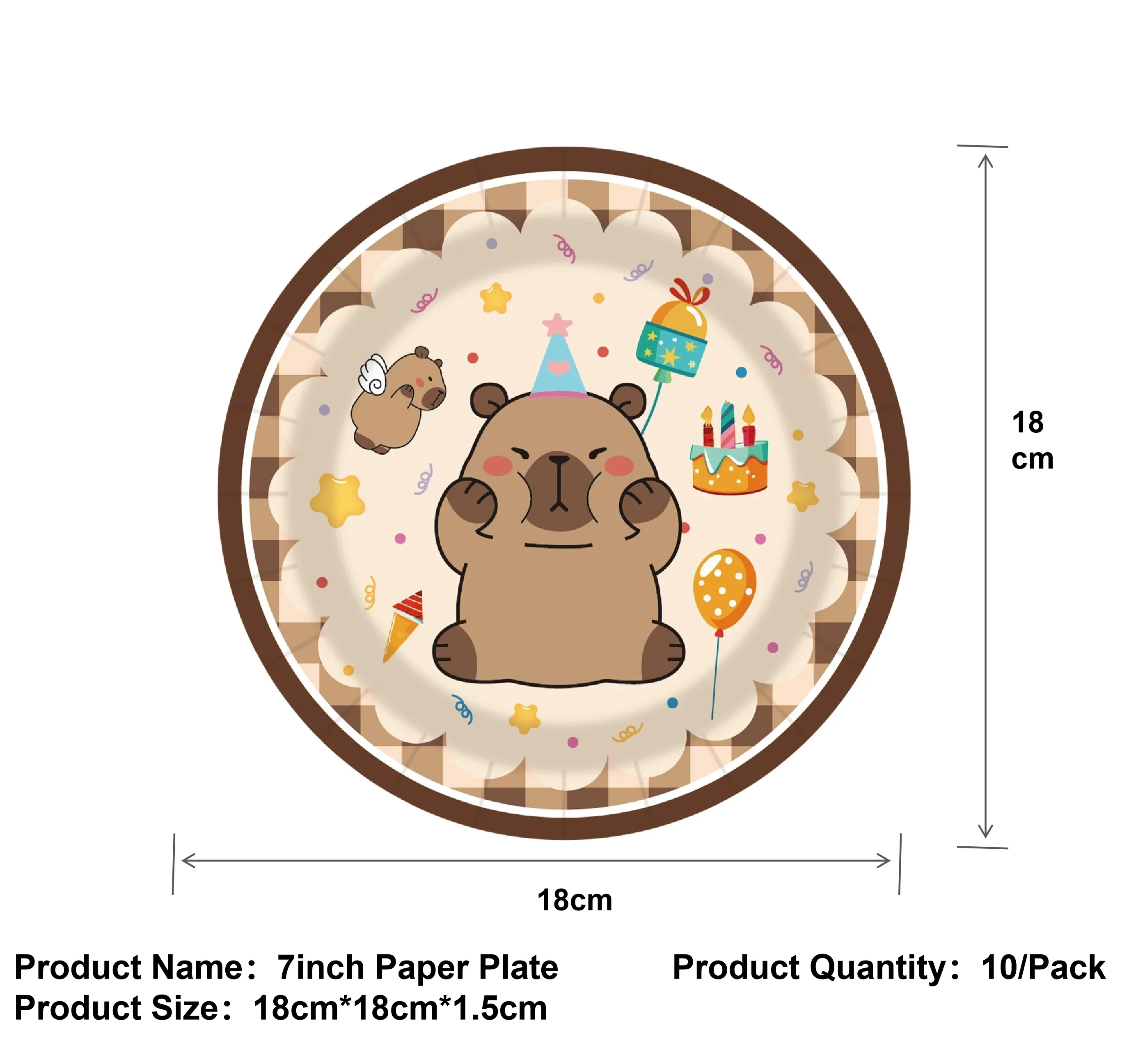 Cartoon Capybara Birthday Party Decoration Disposable Tableware Cup Plate Napkins Tablecloth Banner Baby Shower Birthday Party
