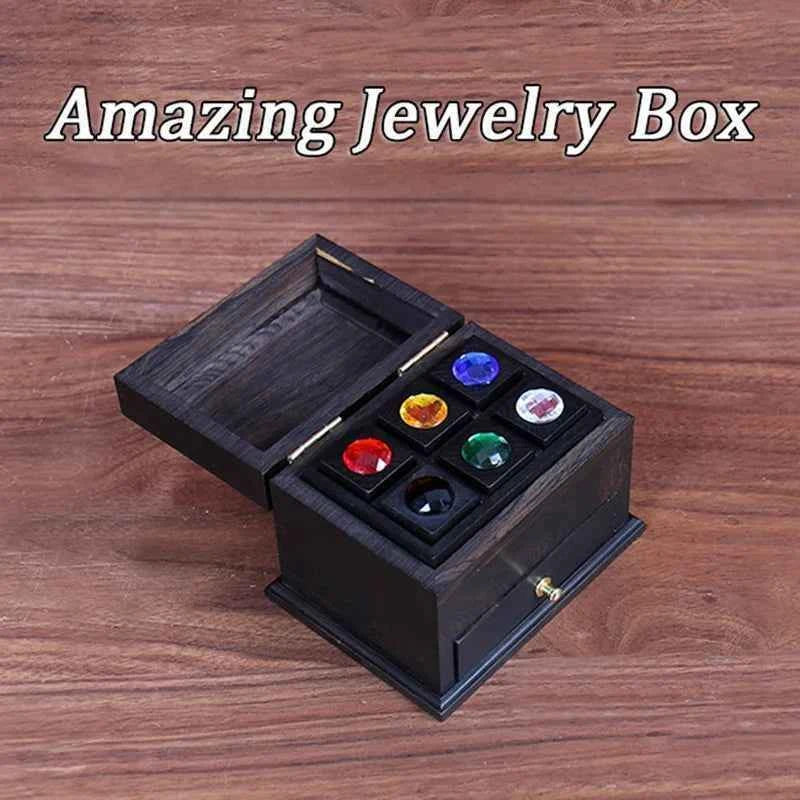 Amazing Jewelry Box Magic Tricks Prediction Magia Predict Chosen Color Stone Magician Close Up Illusions Gimmick Mentalism Props