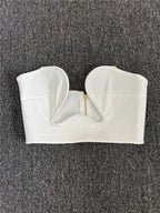 Sweetheart Neck Bandage Crop Top
