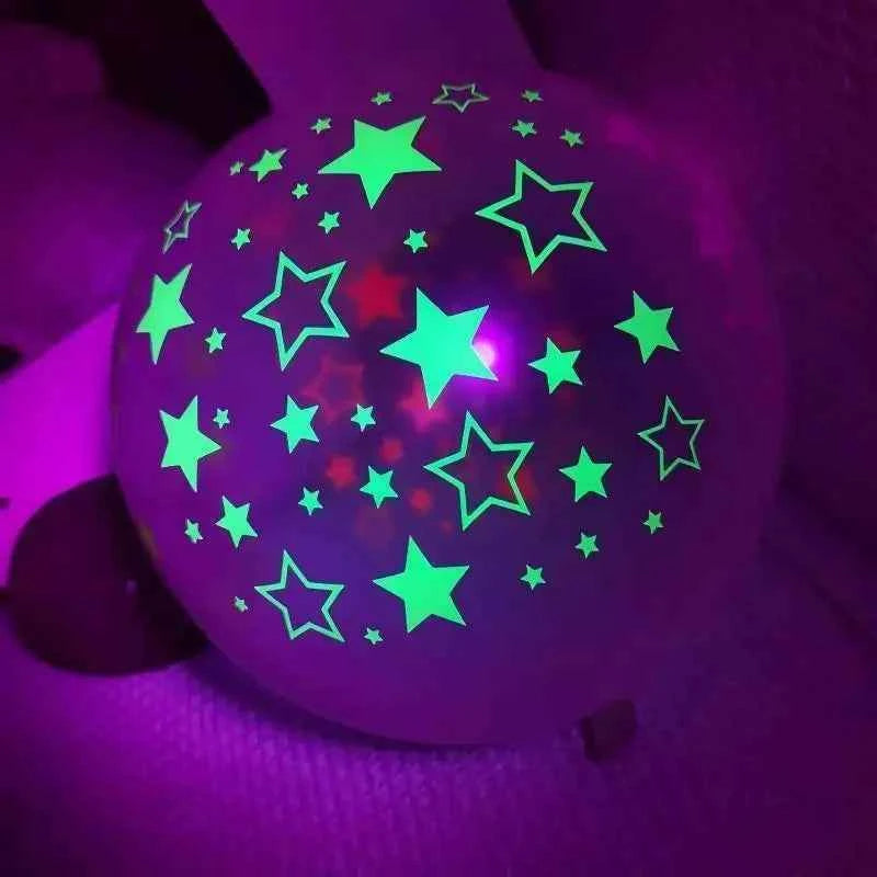 Neon Party Glow Balloons birthday pull flag fluorescent party decoration  Glow Party Set Glow Birthday Party Decoration balloons
