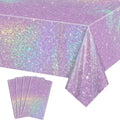Birthday party Pink laser Disposable tablecloth aluminum rainbow decoration tablecloth for bachelorette party wedding supplies
