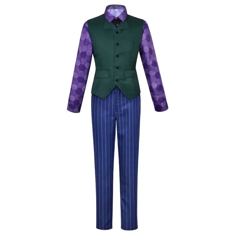 Purple Jacket Uniform for Adult Halloween Dress Up Party Clown Heath Ledger Suit Cosplay Movie&tv Dark Knight Costumes - Big Tim's Magic Emporium