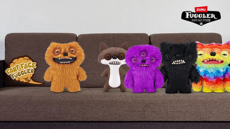 NEW Fuggler Ugly Monsters Fart Face Soft Plush Toys Butt Funny Tooth Monster Pets Dolls Stuffed Animal Toy Kids Gift Collectible