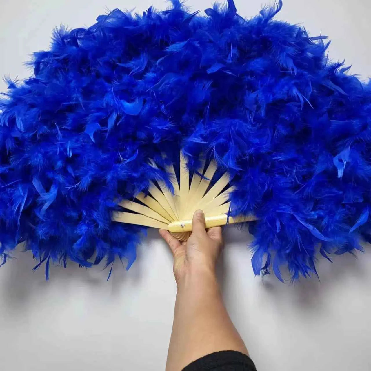 70*40cm Large Pink Feather Fan Stage Performance Dance Fan Photography Props Lolita Feather Folding Fan Wedding Party Decoration