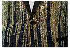 Men's Luxury Gradient Sequin Blazer Shawl Lapel Formal Stage Tuxedo Jacket