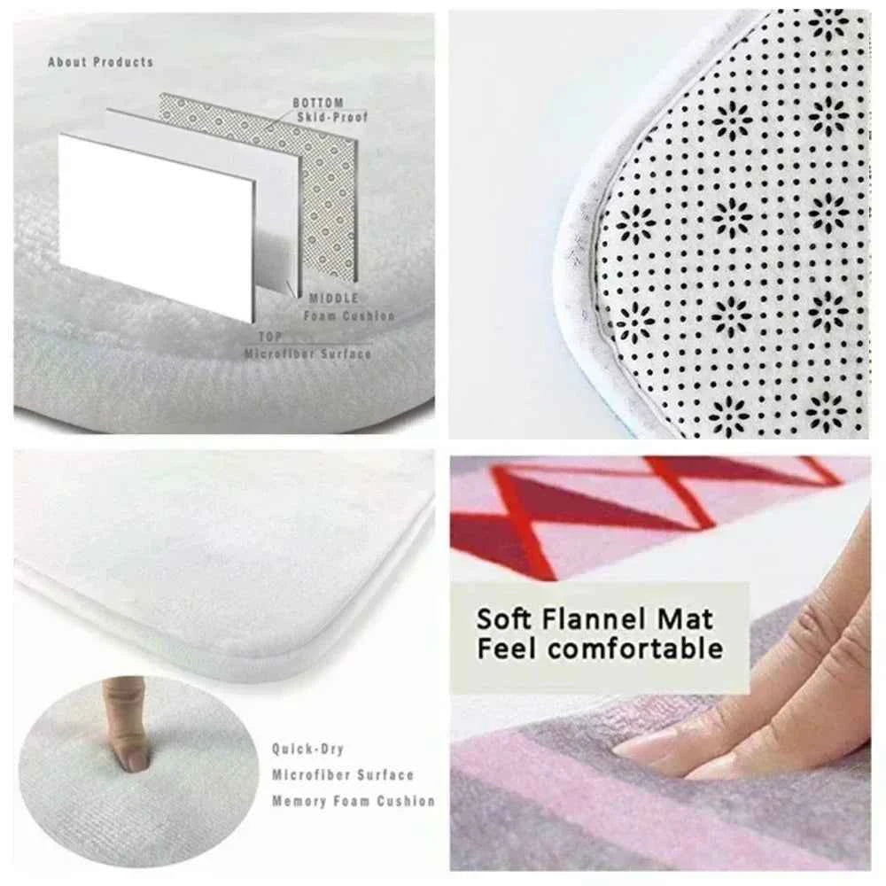 3D Optical Illusion Welcome Mat with Endless Pit Design Non-Slip Floor Mat for Unique Home Decor, Black Gray Carpet Gift