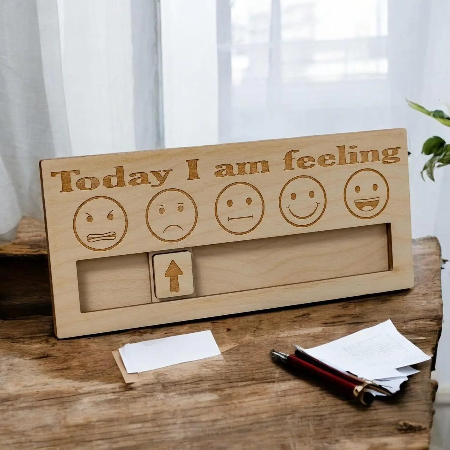 Emotions, Mood, Barometer, Personal Wooden Emotions, Cute Decorations, Christmas and Halloween Gifts, The Best Gifts for Friends - Big Tim's Magic Emporium