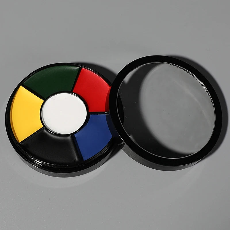 6 Colors Water-soluble Face Body Paint Palette Non-toxic Safe Tattoo Painting Face Painting Halloween Cosplay Makeup Props