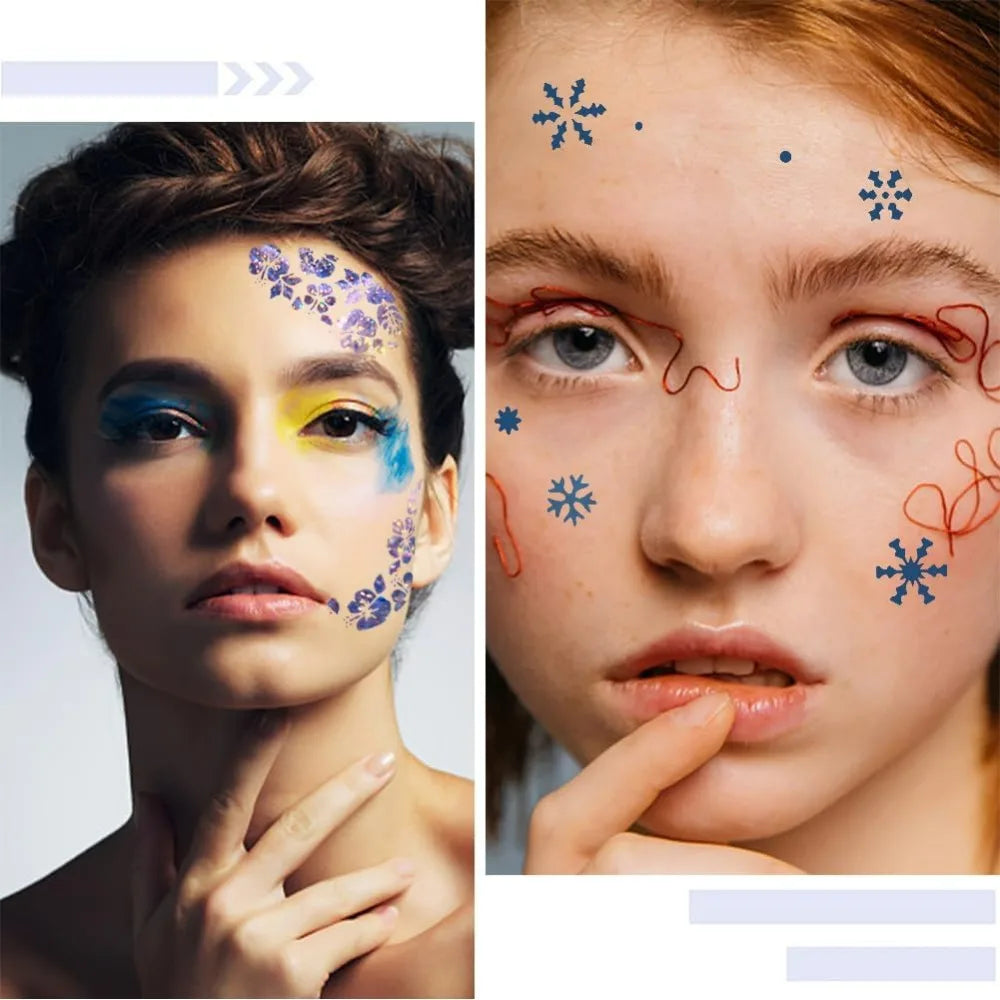 24 Styles Face Paint Stencils Plastic Body Drawing Flower Snowflake Fish Star Tattoo Painting Makeup Temporary Tracing Body