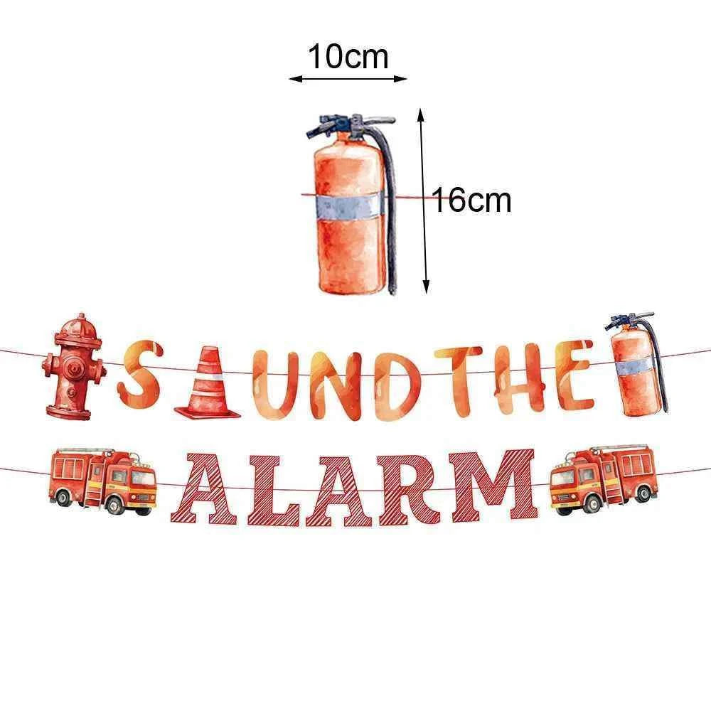 Fireman Birthday Party Supplies Firefighter Helmet Fire Hydrant Straws Cups with Lids Extinguisher Squirt Toys Fire Favors