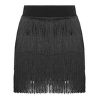 The Stardust Havana Fringe Skirt – High-Waist Tiered Tassel Performance Skirt