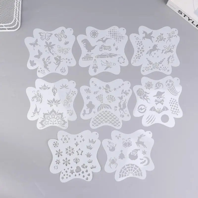 Face Paint Stencils Professional Body Art Paint Stencils Reusable For Adults Kids Easily Use Templates For Parties Makeup Tools