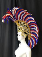 The Stardust Dynasty – Majestic Velvet & Feather Samba Masquerade Crown