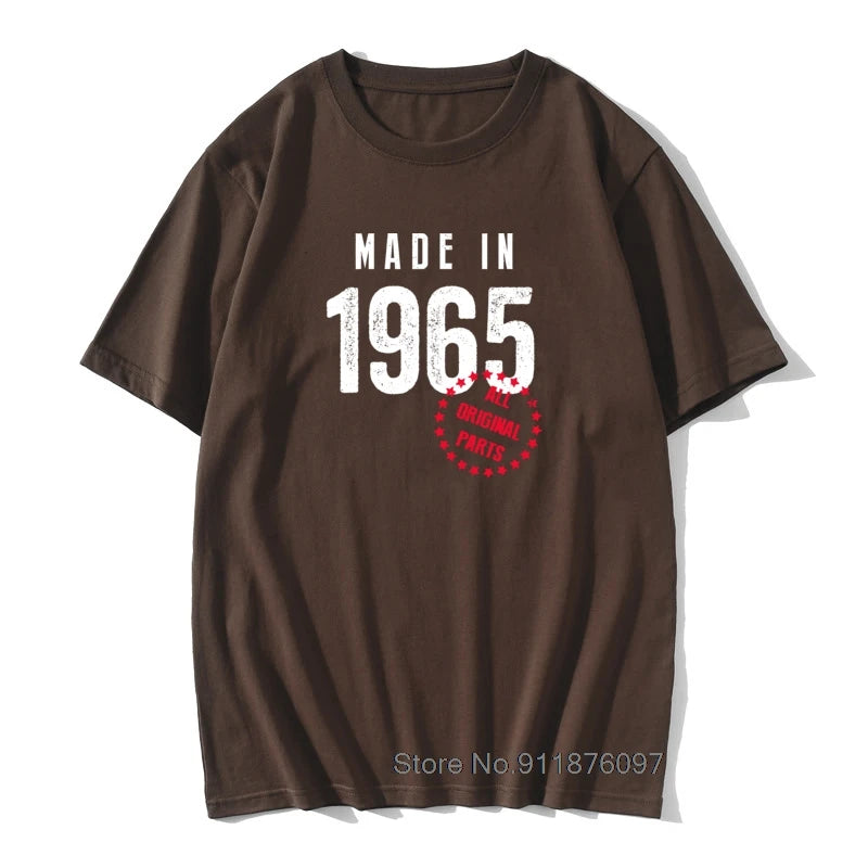 Funny T shirt Husband Birthday Gift 100% Cotton Retro TShirts 1965 1966 1967 1968 1969 Vintage Print Man Round Neck Clothes - Big Tim's Magic Emporium