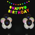 Neon Party Glow Balloons birthday pull flag fluorescent party decoration  Glow Party Set Glow Birthday Party Decoration balloons - Big Tim's Magic Emporium