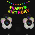 Neon Party Glow Balloons birthday pull flag fluorescent party decoration  Glow Party Set Glow Birthday Party Decoration balloons