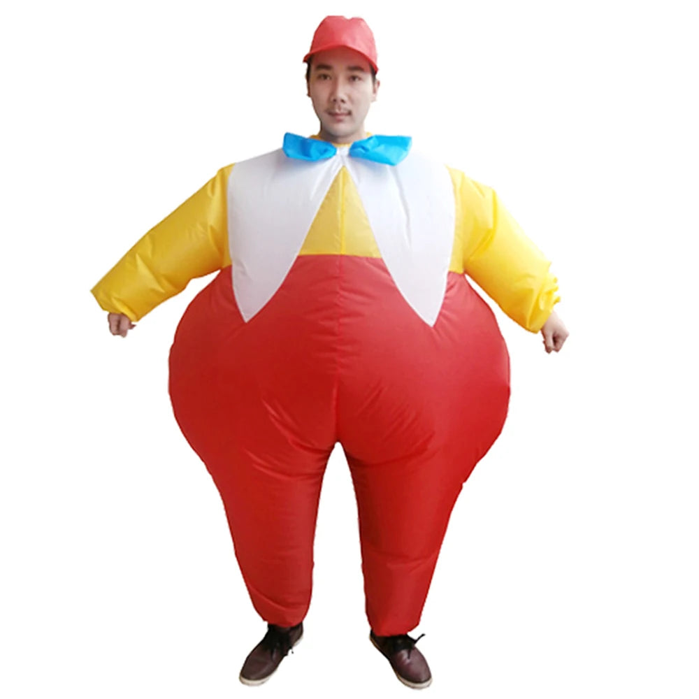 New clown inflatable costume, funny suit, mascot Purim, Halloween and Christmas party Cosplay costume for adults, with multiple - Big Tim's Magic Emporium