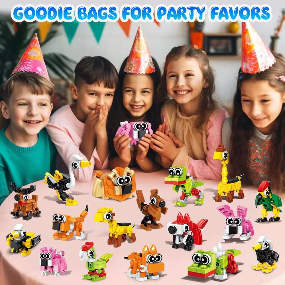 Party Favors for Kids Animals Building Block Toy for Goodie Bag Stuffers Classroom Student Prizes Birthday Gifts for Boys Girls