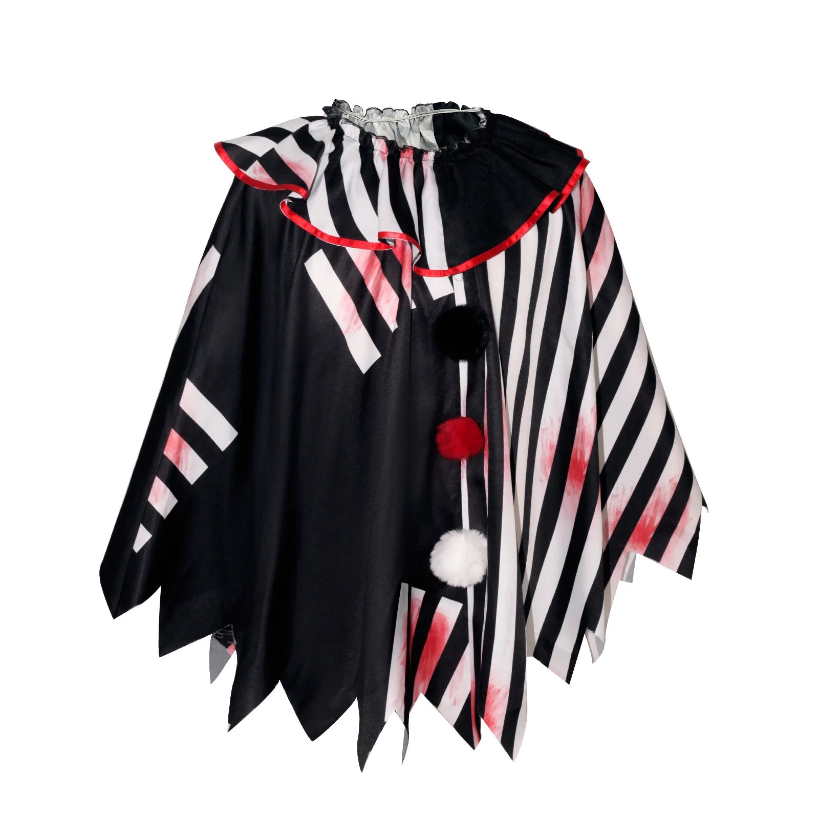 Horror Clown Cos Costume Halloween Women's Black and White Cloak Masquerade Adult Cosplay Role-playing Costume - Big Tim's Magic Emporium