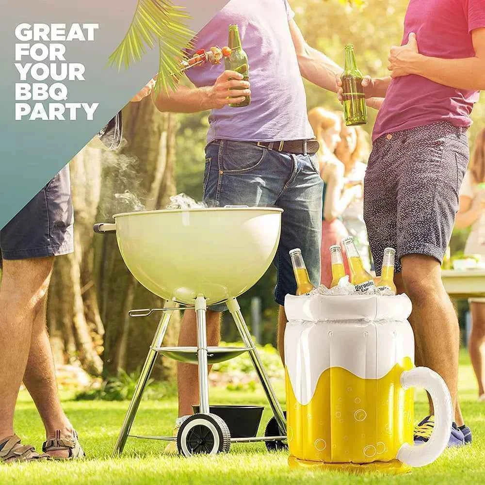 1pc PVC Inflatable Ice Bucket Beer Cooler Funny Hawaiian Birthday Party Decoration Summer Beach Pool Outdoor BBQ Supplies Props